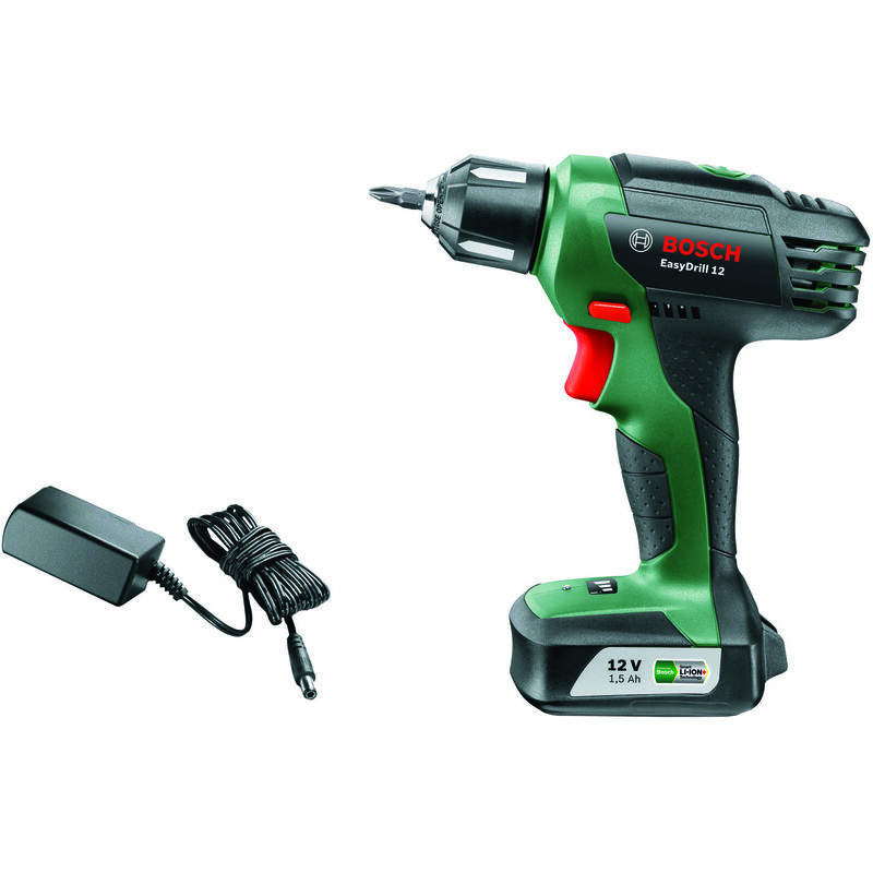 AVVITATORE EASY DRILL 12 BOSCH 12V BATTERIA LITIO CON CARICABATTERIA E BIT