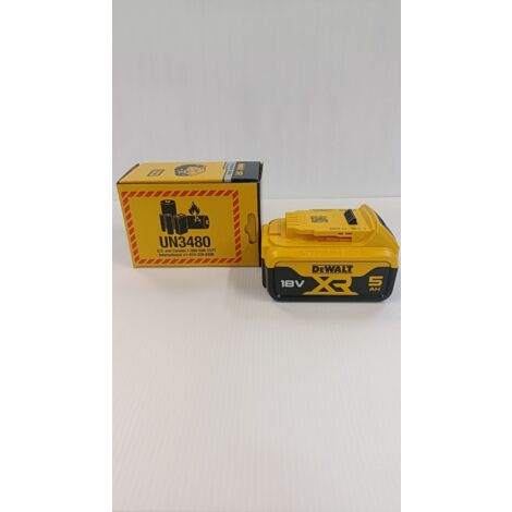 DeWalt  2 Batterie agli ioni di litio XR da 5,0 Ah, 18 V con caricatore caricabatteria DCB115 DCB184