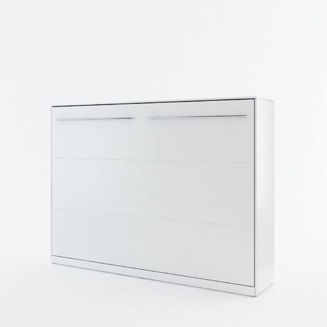 Lenart Schrankbett Wandbett Concept Pro CP04 140x200 horizontal weiß matt