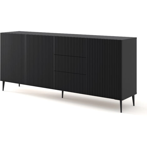BIM FORNITURE mobile tv soggiorno RAVENNA cm 200x42x87H Schwarz matt