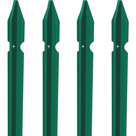 STANGE STAHL PLASTIFIZIERT FÜR T-ZAUN 3x3x150 CM-10 STK.