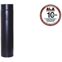FEUERROHR EMAILLIERT STAHL SCHWER ALA TOP SCHWARZ 13X50