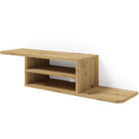Hängender TV-Schrank minimal DEDAL cm 90x22x20h Eiche
