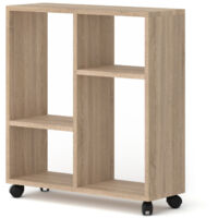 MOBILE BEISTELLTISCH MIT ROLLEN PC NACHTTISCH UFFIO CASA ROVERE 65x60x20cm TRASCO