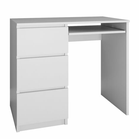 ILOA computer desk - 98x51x76 - 3 drawers - Keyboard tray - White