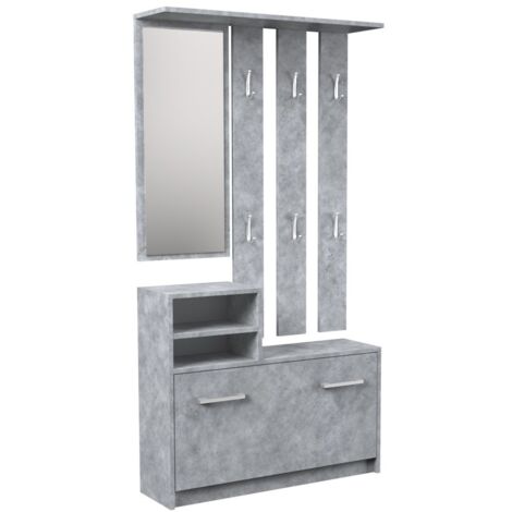 FLORENCE Contemporary bookcase 5 niches living room/office/bedroom 30x40x182 Multifunctional storage unit (1/4)