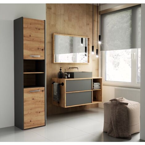 PISA - Bathroom cabinet modern style -170x40x30cm - Bathroom storage cabinet