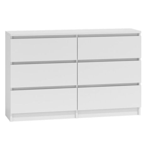 MILAN  Contemporary Drawer Dresser bedroom lounge office 30x120x77 cm  6 drawers  Storage furniture  Chiffonier
