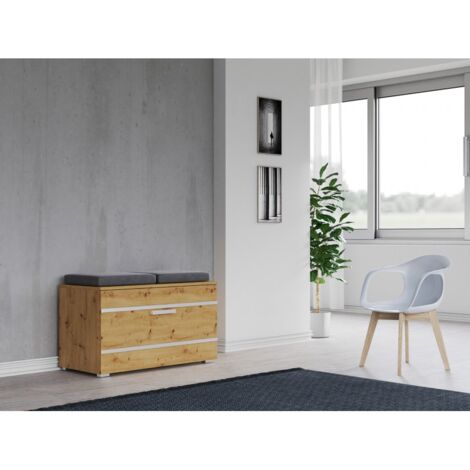 ALMORA  Shoe cabinet  85x45x35cm  Shoe bench  Entrance hall  Shoe storage  4 niches + 2 cushions