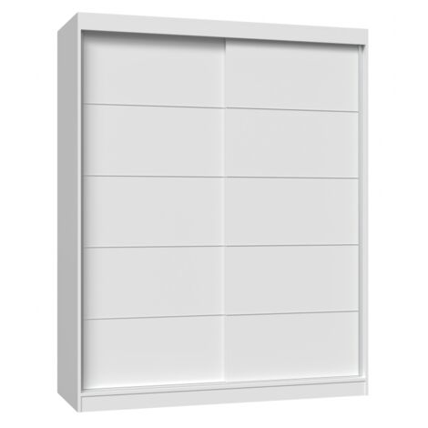 PAOLO - Wardrobe with 2 sliding doors - Wardrobe W 160 cm - 2-door walk-in wardrobe