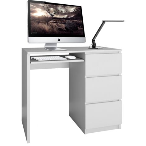 ILOA computer desk - White - 98x51x76 - 3 drawers