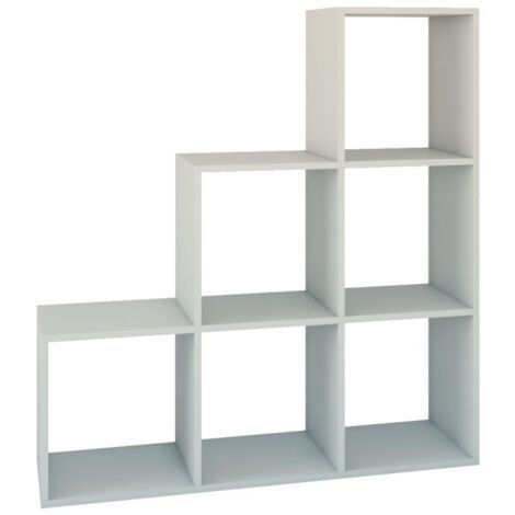 SALERNO Modern bookcase 6 niches 30x115x115 cm Storage furniture (1/2)