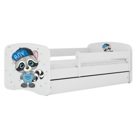 HAPPY - Children's panda bed 140 x 80 cm base + mattress + drawers (1/4)