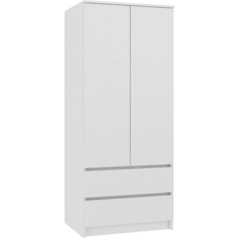 TURIN Wardrobe bedroom office Multifunctional wardrobe 2 doors 2 large sliding drawers Storage unit Dressing room (1/2)