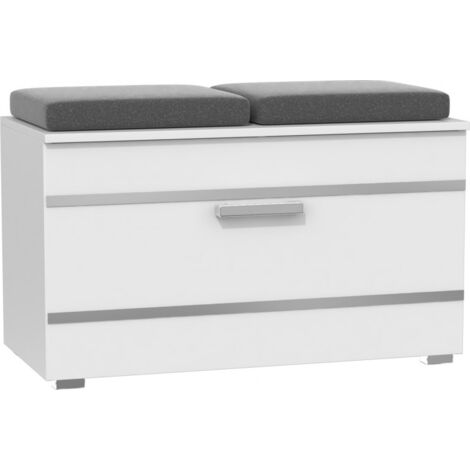 ALMORA  Shoe cabinet 85x45x35 cm  Shoe bench  Entrance hall  Shoe storage  4 niches + 2 cushions