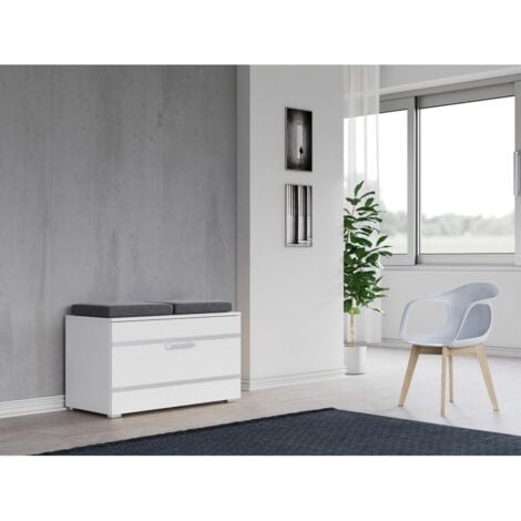 ALMORA  Shoe cabinet 85x45x35 cm  Shoe bench  Entrance hall  Shoe storage  4 niches + 2 cushions
