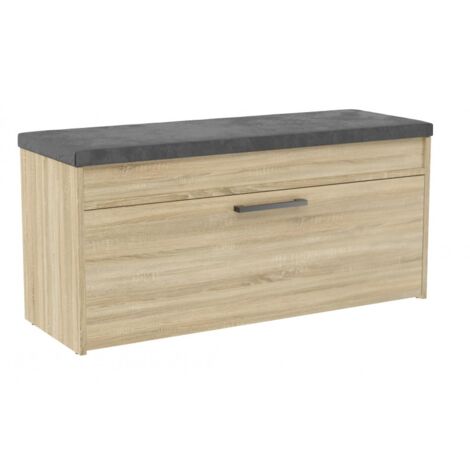 PARMI - Scandinavian style hallway shoe cabinet - 100x35x49 - Bench with storage space