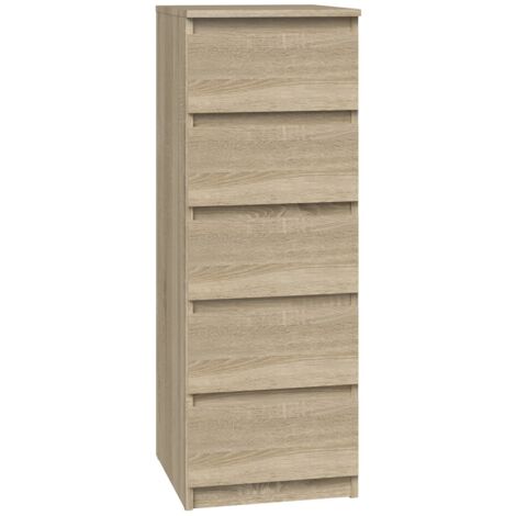 FLORENCE Contemporary bookcase 5 niches living room/office/bedroom 30x60x182 Multifunctional storage unit (1/4)
