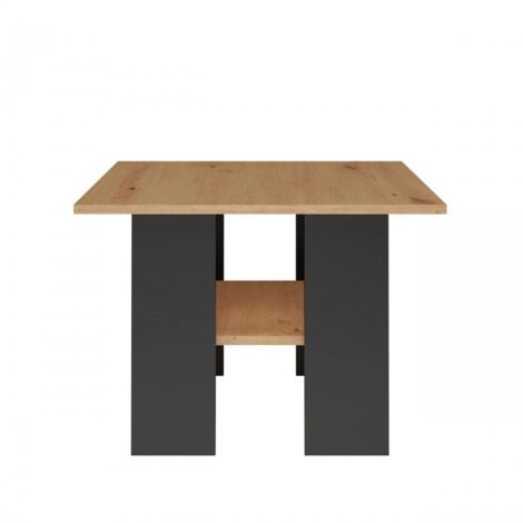 AURA - Square industrial style coffee table - 60x60x45 cm - Wooden coffee table
