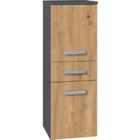 NINA - Bathroom cabinet 2 doors + 1 drawer - 30x30x85cm - Low bathroom storage column