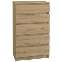 ASTER T5 Drawer Dresser 70x40x112 cm 5 drawers Storage furnitureScandinavian style Dressing room