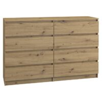 MILAN Large modern chest of 8 drawers living room bedroom Dimensions 97x120x40 Minimalist design Storage furniture