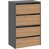 MONZ - Modular shoe cabinet - Dimensions 60x36x88cm - 4 folding doors
