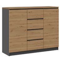 PARME 120 - Chest of 2 doors + 4 drawers - Dimensions 97x120x40 cm - Storage unit