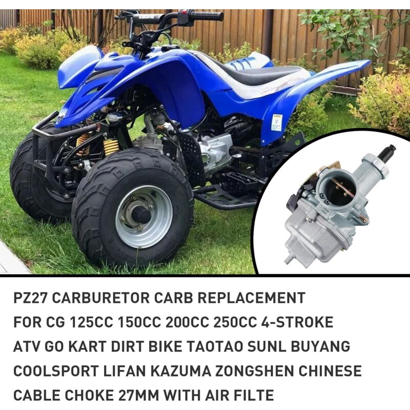 Carburatore PZ27 Per Moto 100cc-200cc - Per Dirtbike, Go Kart, ATV - Foto 3