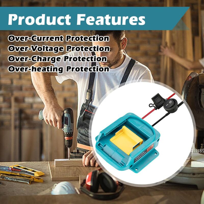 Power Wheel Adapter, Secure Battery Adapter For Milwaukee 18V Lithium
