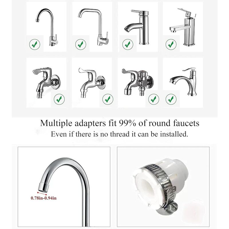 Kitchen flower sprinkler faucet shower/foam switchable M22 x 1.25 Water saving discount 3