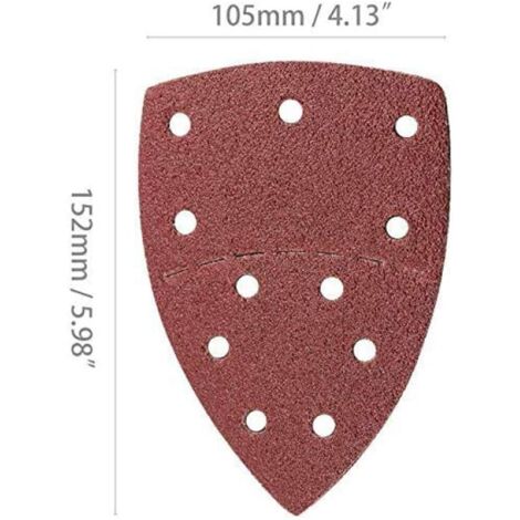 60 Triangular Sanding Sheets Triangular Sandpaper Mouse Delta Sander 105 X 152 Mm Grain P40 60 80 120 180 240