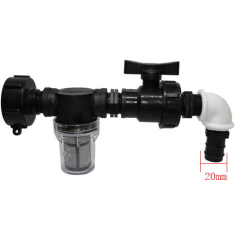 IBC Tank Adapter with Filtration, Garden Hose Adapter/22mm