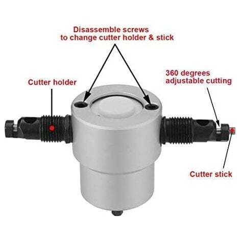 Drill Attachment Metal Punching and Shearing Tool Set, Double Ended Sheet Metal Punching and Shearing Tool for Sheet Metal Production, Aluminum Alloy Materials