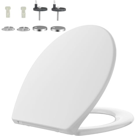 Nano Glaze Toilet Seat with O-Shape Fall Brake, Urea Formaldehyde Toilet Bowl, Ergonomically Designed Antibacterial Toilet Seat Cover, Universal White Toilet Seats