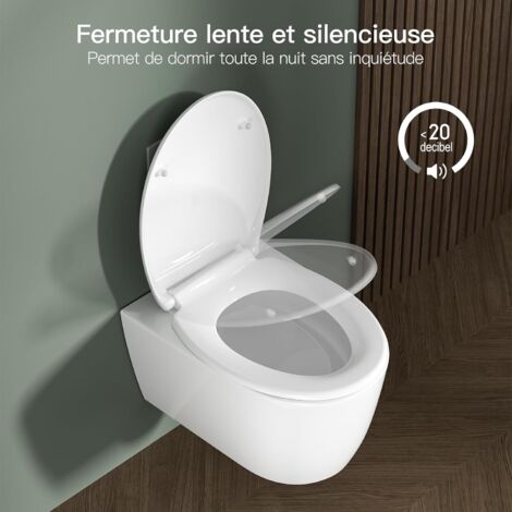 Nano Glaze Toilet Seat with O-Shape Fall Brake, Urea Formaldehyde Toilet Bowl, Ergonomically Designed Antibacterial Toilet Seat Cover, Universal White Toilet Seats