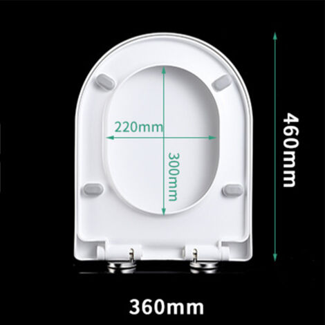 U-Shape Toilet Seat, Toilet Bowl with Falling Brake, Toilet Seat with Soft Close, Universal Toilet Seat, White