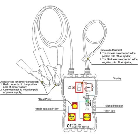 Fuel Injector Tester and Adapter for Diagnosing and Cleaning Injectors DIY Cleaning Tool Kit (Injector Tester + Adapter)