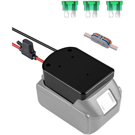 18V Battery Adapter for Makita 18V Battery with 14 AWG Wires Cable Battery Converter Leveling Toy DIY Modify ABS Compatible with MAKITA BL1815 BL1830 BL1840 BL1850