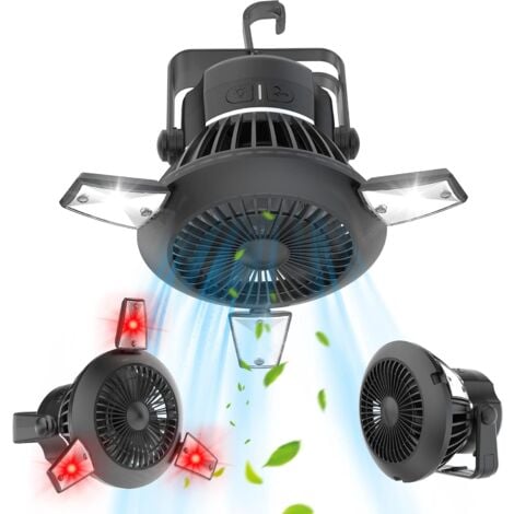 Solar Camping Fan, Portable Lightweight Camping Fan with