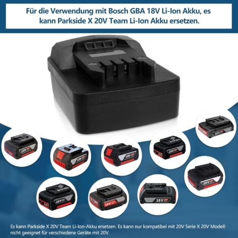 Adapter Konverter Für Bosch 18V Li-Ion Akku Auf Parkside 20V XTeam Li - Foto 2