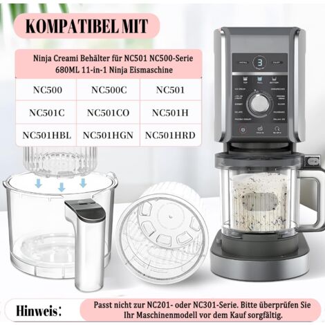 Refein Ersatzbecher Für Ninja Creami Deluxe - 4er Set BPA-frei In Bunten Farben