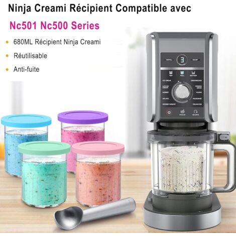 Refein Lot De 4 Récipients à Crème Glacée De Rechange Pour Ninja Creami