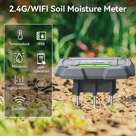 WiFi Soil Moisture Sensor, Tuya Smart, RAINPOINT Bluetooth Tuya Soil Temperature and Humidity Sensor Detector Thermometer Hygrometer PH Value, A Must-Have for Home Assistants