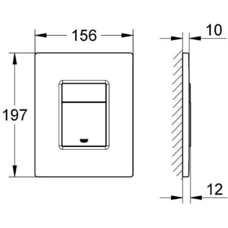 For Grohe Skate Cosmopolitan toilet flush plate, white (38732SH0)