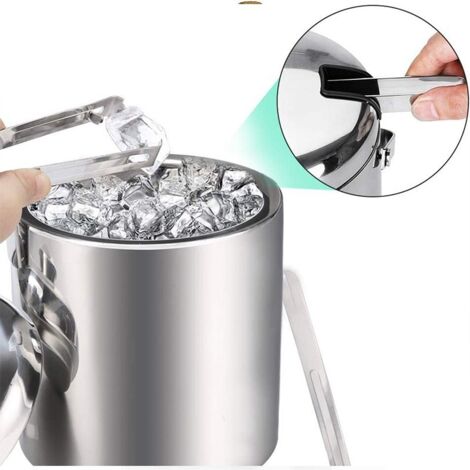 LBER Ice Bucket,Stainless Steel Ice Container Doub... - Vicedeal - View #3