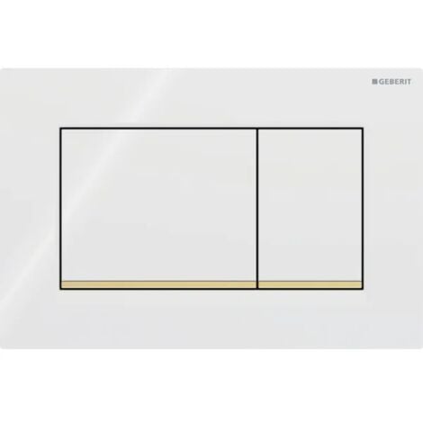 Geberit Sigma30 - Sigma30 release plate, white/gold 115.883.KK.1