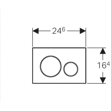 Geberit Duofix Sigma 20 WC flush plate matt chrome (115.882.KN.1)