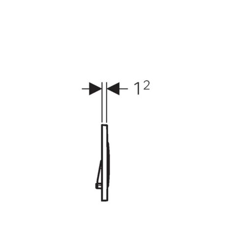 Geberit Duofix Sigma 20 WC flush plate matt chrome (115.882.KN.1)
