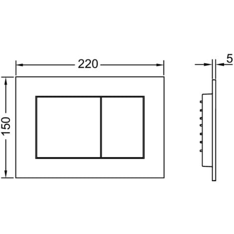 For TECEnow WC flush plate, suitable for dual flush systems, brushed gold